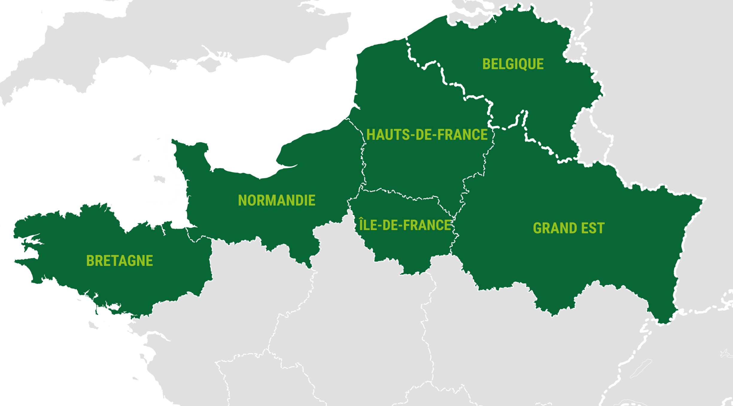 HF Valorisation intervient directement sur vos chantiers de démolition et de construction dans les Hauts-de-France, en Normandie, en Bretagne, en Île-de-France, dans le Grand Est ainsi qu'en Belgique. Nos unités mobiles de concassage se déplacent notamment à Lille, Calais, Amiens, Rouen, Le Havre, Reims, Paris et Bruxelles, pour transformer vos déchets de démolition en granulats recyclés directement sur site.